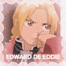 a picture of edward de eddie with a lace frame around it