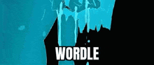 the word wordle is on a blue background with a black background .