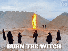 burn the witch pyre fire burn american horror story