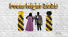 prom night 2025 is written on a brick wall
