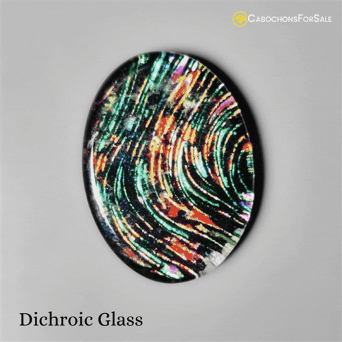 Dichroic Glass Gemstone Dichroic Glass Cabochon GIF - Dichroic