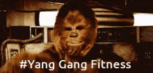 Star Wars Yang Gang Fitness GIF - Star Wars Yang Gang Fitness Chewie GIFs