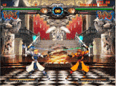 a video game screen shows two fighters fighting each other and says fps 60