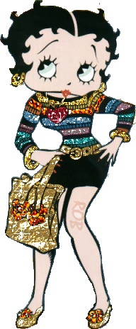 Betty Boop Sticker - Betty Boop Disco Shopper Stickers