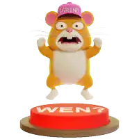 a cartoon mouse wearing a pink hat that says $ grind