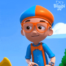 Looking From A Distance Blippi GIF - Looking From A Distance Blippi Blippi Wonders - Educational Cartoons For Kids GIFs