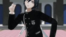 a cartoon character with a badge on his jacket that says ' i ' on it