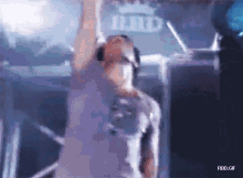 a pixelated image of a person dancing with the word rbd written in the corner