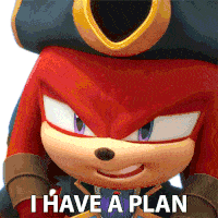I Have A Plan Knuckles The Echidna Sticker - I Have A Plan Knuckles The Echidna Sonic Prime Stickers