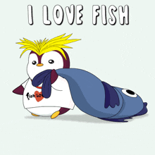 Fish Penguin GIF - Fish Penguin Fishing GIFs