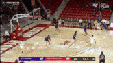 a women 's basketball game between south dakota and st thomas