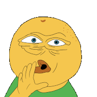 a cartoon drawing of a person covering their mouth