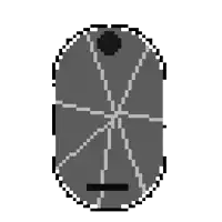 a pixel art of a circle with a hole in the middle .