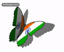 Indian Flag On Butterfly.Gif GIF - Indian Flag On Butterfly Independence Day Happy Independence Day GIFs