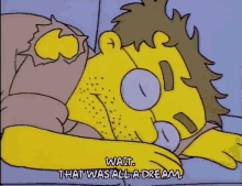 Wait. That Was All A Dream. GIF - It Was All A Dream That Was All A Dream The Simpsons GIFs