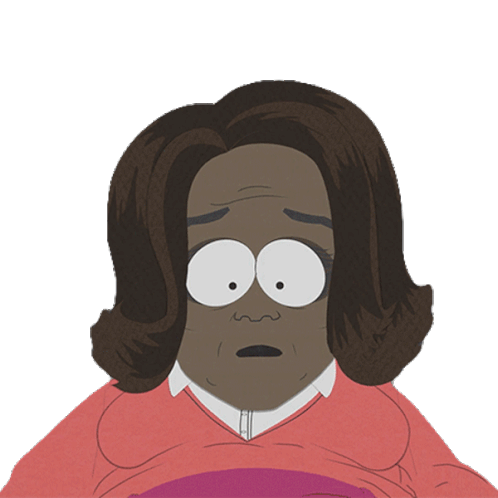Surprised Oprah Winfrey Sticker - Surprised Oprah Winfrey South Park Stickers