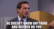 The Office Steve Carell GIF - The Office Steve Carell He Doesnt Know Anything And Neither Do You GIFs