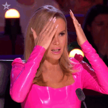 I Cant Look At This Amanda Holden GIF - I Cant Look At This Amanda Holden Britains Got Talent GIFs