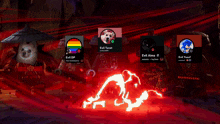 a screenshot of a video game with evil yusuf and evil ainz