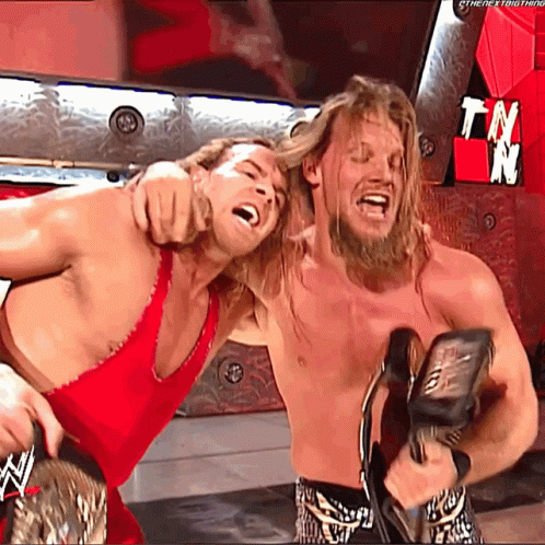 Chris Jericho Christian GIF - Chris Jericho Christian World Tag Team Champions GIFs