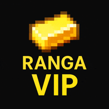a black background with a pixelated gold bar and the words " ranga vip "