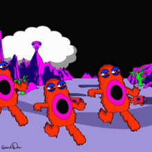 psychedelic monsters volcano happy fathers day