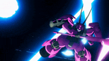 a purple robot with the letter k on it
