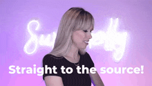 Straight To The Source Superholly GIF - Straight To The Source Superholly Directamente A La Fuente GIFs