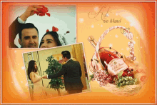 a picture of a bride and groom with the words a ve mavi