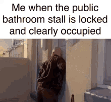 Me When The Public Bathroom GIF - Me When The Public Bathroom Bathroom Stall GIFs