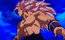 a cartoon character with pink hair and a band around his wrist is being displayed on www.bandicam.com