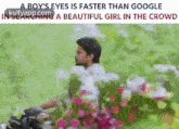 A Boy'S Eye Is Faster Than Google In Searching A Beautiful Girl In The Crowd.Gif GIF