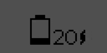 a pixel art drawing of a battery and the number 100 .