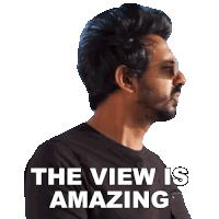 The View Is Amazing Faisal Khan Sticker - The View Is Amazing Faisal Khan The Scenery Is Breathtaking Stickers