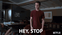 Hey Stop Clay Jensen GIF - Hey Stop Clay Jensen Dylan Minnette GIFs