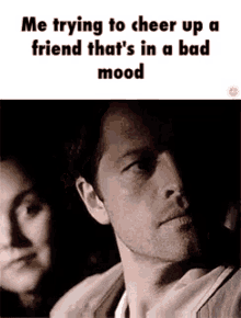 Cheer Up - Moody GIF - Boop Castiel Supernatural GIFs