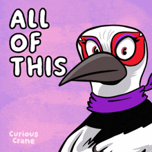 a cartoon of a bird with a scarf around its neck says all of this
