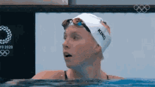 Catching My Breath Annie Lazor GIF - Catching My Breath Annie Lazor Usa Swimming Team GIFs