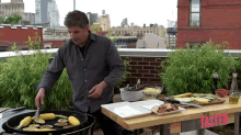 Dude Food With John Stage: Grilled Vegetable Orzo Salad Recipe GIF