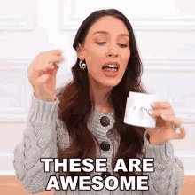 These Are Awesome Shea Whitney GIF - These Are Awesome Shea Whitney Amazing Product GIFs