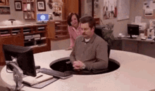 Parks And Rec Go Away GIF - Parks And Rec Go Away Spin GIFs