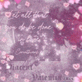 a picture of vincent valentine with a quote from corinthians