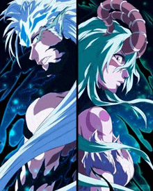 Grimmjow And Nebraska Both In Their Hollow Form GIF