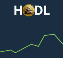 a gold coin with a poop face and the word hodl