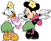 Hula Minnie Mouse Sticker