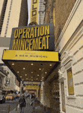 a sign for operation mincemeat is above the entrance