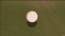 a person playing ping pong with a white ball on top of their head