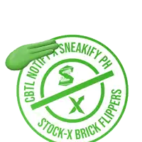 a green logo that says sneakify ph stock x brick flippers