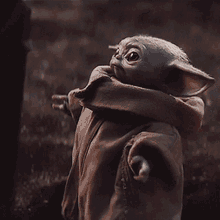 Baby Yoda Carry GIF