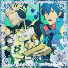 a collage of anime characters with the name andrew on the bottom left